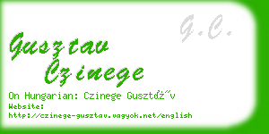 gusztav czinege business card
